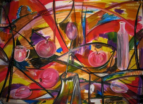 Натюрморт с розовыми яблоками Still-life with pink apples