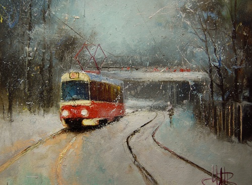 Зимний трамвайчик