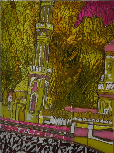 painting on glass "Mosque
