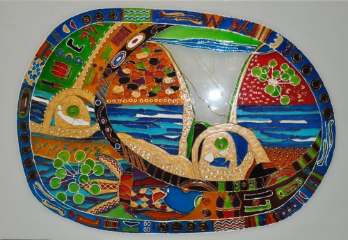 painting on glass "Sea of &#8203;&#8203;Egypt 2"
