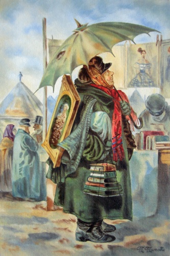 Копия картины Маковского В. Е. "Любитель старины"
